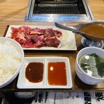 Yakiniku Raiku - 上ロースハラミプレート定食(150g)