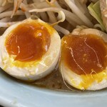 ラーメン もっけだの - 『青唐味噌+味玉(スクラッチクーポン)』の味玉