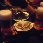 あいん - 生ビール、もろみいりこ、枝豆