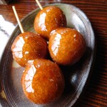 そば道場　久慈川　翁 - そばのみたらし団子 カリカリです