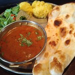 タンドールバル カマルプール - カマルランチ 800円(税込) シーフード（辛口）、ライス大森（無料）