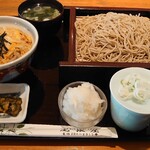 尾張屋 - 親子丼セット麺大盛り 1150+150円