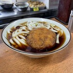 つくば本店 - メンチうどん。美味し。