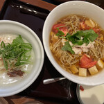 謝朋殿 粥餐庁 - サンラー麺とハーフ粥