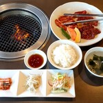 南大門 - MIX定食(1540円也) ご飯大盛無料！食後にアイスコーヒー♪