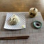 石臼挽き蕎麦香房 山の実 - 蕎麦がきは、塩と醤油とワサビで！(๑>◡<๑)