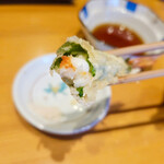 天ぷら よこい - 海老紫蘇巻き