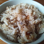 旬鮮炭火焼 獺祭 - テイクアウトした土鍋焼き鯖炊き込みご飯。家族にも大好評でした。