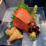 天ぷら わかやま - 本マグロとミル貝のお造り