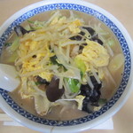 塩山館食堂 - 木くらげ玉子スープそば