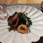 fu-fu shisen - 白いかと空心菜