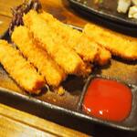 卓 - つまみハムカツその１