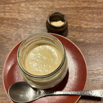 割烹 隆 - お昼のコース９６８０円。ごまプリン。優しい甘さですが、胡麻の濃厚な旨味が味わえます（╹◡╹）
