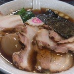かまや食堂 - 脇ばら肉中華そば+煮玉子