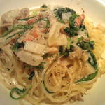 タヴェルネッタ・ダ・キタヤマ - 長居春菊と帆立のクリームパスタ