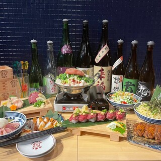 Cheers with delicious Hakata food and sake