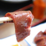 馬のレバー刺し