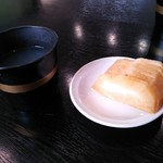 したかわら - 蕎麦湯とお漬物♪