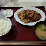 食堂 田舎家 - レバー炒め定食