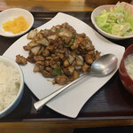 中華料理 春光亭 - 四川風鶏肉炒め定食