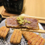 牛カツ京都勝牛 - わさび醤油で