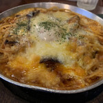 珈琲哲學 - 茄子と半熟卵のミートパスタグラタン