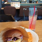 DINER HARUKU - ベーコンチーズバーガーセット1188円