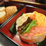 繭玉 - 押し型のちらし寿司　細かい仕事です。全てが素晴らしかった！！