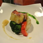 繭玉 - 焼き物：金目鯛の西京味噌焼　菜の花ソース添え