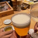 鮨処 池上 - 3人で乾杯