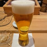 鮨処 池上 - 生ビール マスターズドリーム 900円