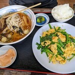 李園 - 兄ぃが頼んだ、ニラ玉子＋醤油ラーメン(税込770円)