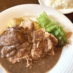 Resutoran Oomiya - 鶏胸肉のマスタードソース