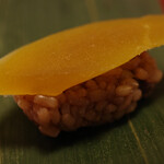 亀の井別荘 - 誕生日お祝いサービス　カラスミ握り