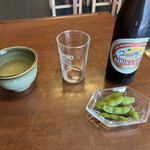 Yasudaya Honten - 小ビール（キリンラガー）470円