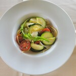 アル・ケッチァーノ  - ◆烏賊とミニトマトとズッキーニのオイルソーススパゲティーニ