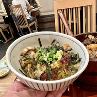 うなぎ和食 しら河 名駅店 - 二杯目は薬味を加えて