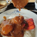 グリル - カレーをかける②
