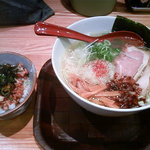 麺屋 燕 - 極みねぎ塩大盛＆チャーシュ丼