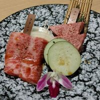 和牛 まつした 吟匠邸 - ●周年記念三大和牛会席10,000円+ｺｰｽﾎﾙﾓﾝ600+生ﾋﾞｰﾙ850円+ｽﾊﾟｰｸﾘﾝｸﾞﾜｲﾝ6,000円X2=23,450円