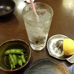 Yasubee - 生搾りレモンサワー ＆ お通し