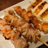 Yakitori Karaage Torisei - もも(108円)、かわ(143円)、ぼんじり(143円)、ネギ(143円)