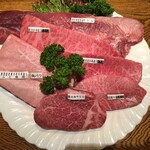 かぶら亭 - 黒毛和牛の使用部位