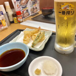 Tendon Tenya - 天ぷら＆生ビールセット