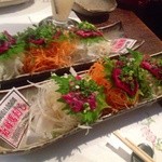 厳選地酒と本格焼酎の店 うみんちゅ - Ｈ25.03　馬刺し三点盛り