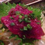 厳選地酒と本格焼酎の店 うみんちゅ - Ｈ25.03　馬刺し三点盛り【上ロース】