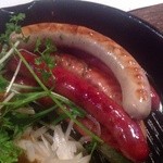 厳選地酒と本格焼酎の店 うみんちゅ - Ｈ25.03　川場五色ソーゼージ盛り合わせ