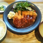 家庭料理 なおさん - 岩中豚のロースカツ定食 1,350円