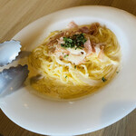 Pasta To Sekai No Beer Andryu - 「パスタ」♫ 薄切りロースハムのパルミジャーノクリーム♪ 濃厚濃厚、コクもあります(●´ω｀●)