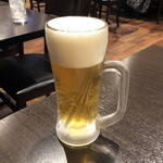 居酒屋インドカレー アジア料理チャンドラマ - 生ビール。セットドリンクに＋150円で付けられました